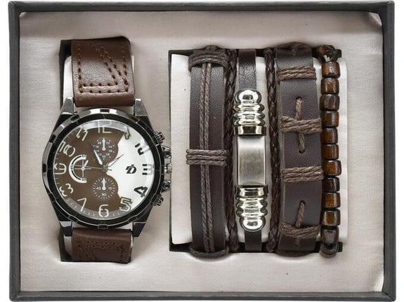 Moja Knjižara Set muški sat sa narukvicama OP24444