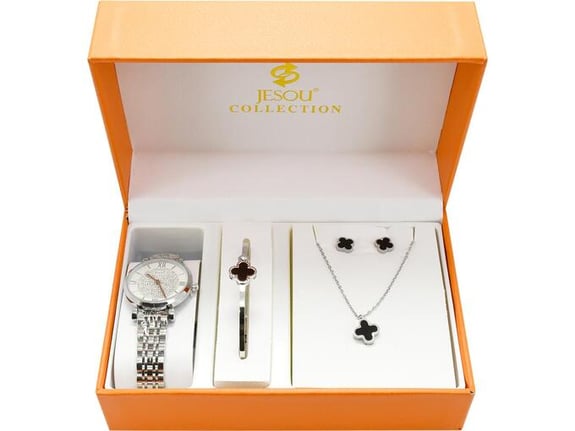 Moja Knjižara Set nakita sat narukvica ogrlica minđuše OP24404