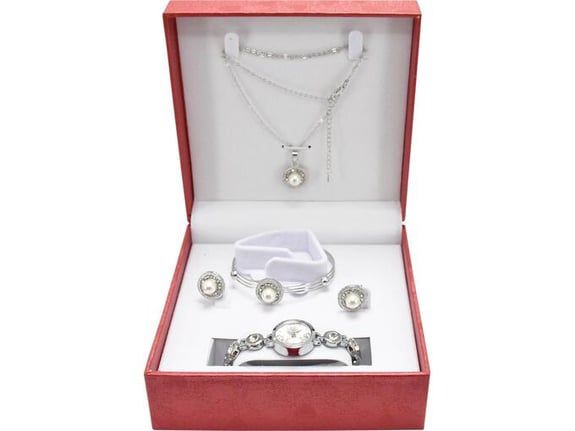 Moja Knjižara Set nakita sat narukvica ogrlica minđuše OP24406