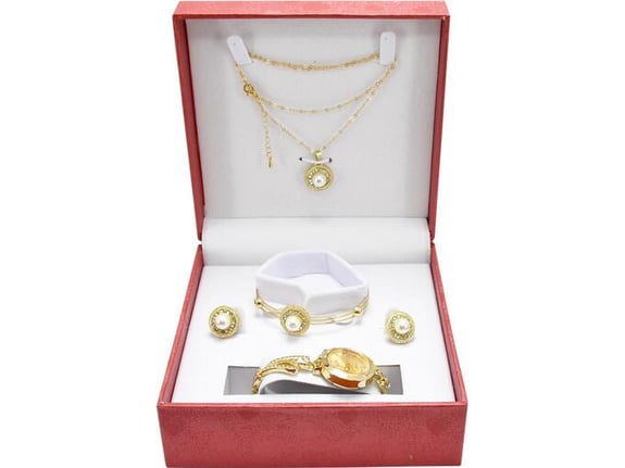 Moja Knjižara Set nakita sat ogrlica narukvica minđuše OP24405