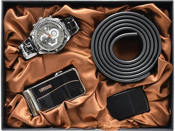 Moja Knjižara Set muški kaiš sat upaljač OP24447