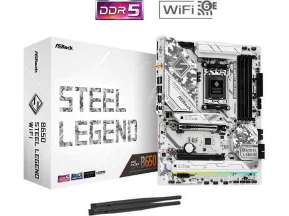 AsRock Matična ploča MB AMD AM5 B650 Steel legend WIFI