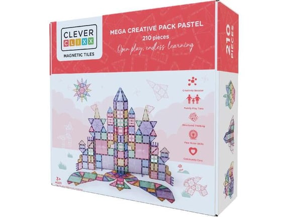 CleverClixx Geometrijski oblici Pastel 210 delova