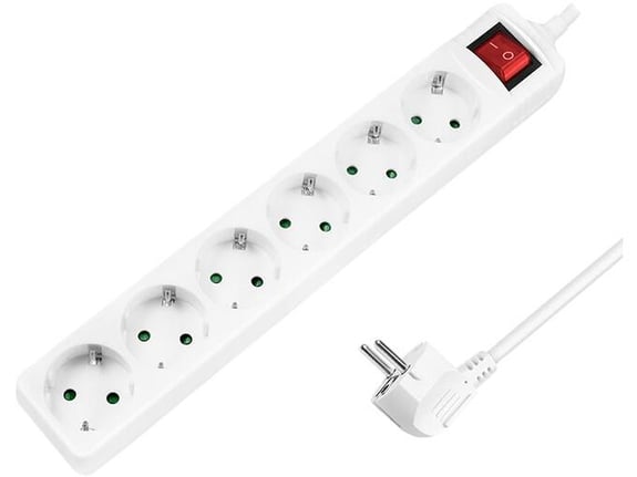 Logilink Produžni kabl 6 mesta prekidač 1.5m