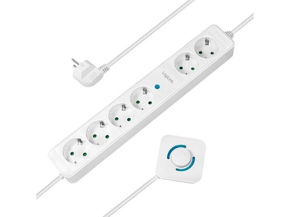 Logilink Produžni kabl 6 mesta nožni prekidač 1.5m