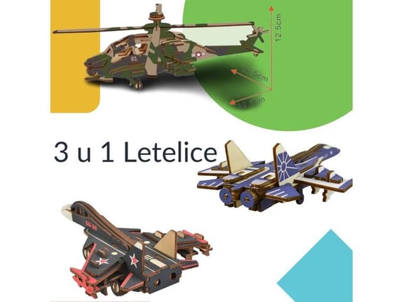 Čarolija shop 3 u 1 slagalice Letelice