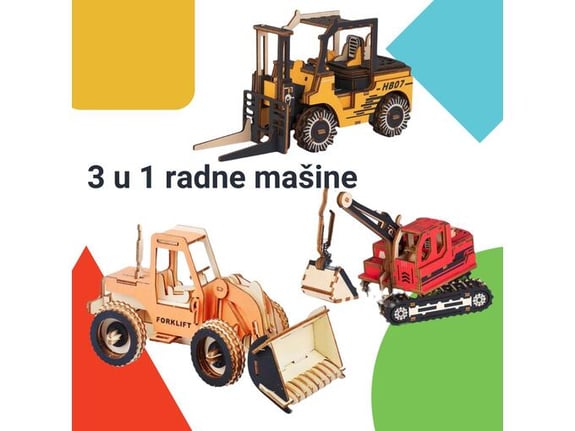 Čarolija shop 3u1 slagalice Radne mašine
