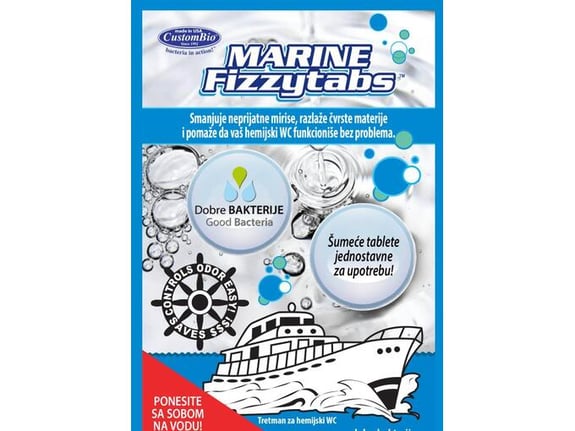 Dobre bakterije Šumeće tablete za brodske toalete Marine FizzyTabs