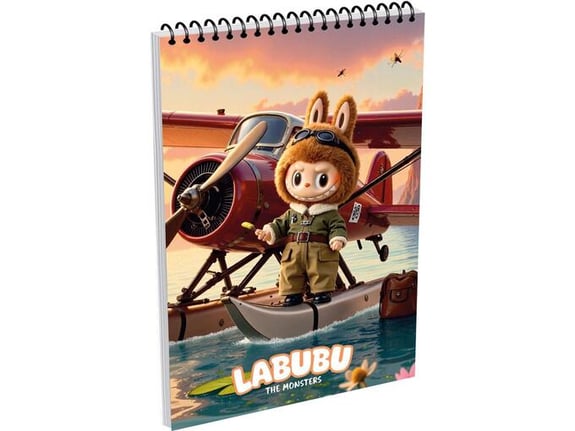 Moja Knjižara Blok za beleške mala spirala set od 10 komada Labubu A6/50 LBB