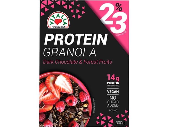 Vitalia Granola protein crna čokolada - crveno voće 300 gr
