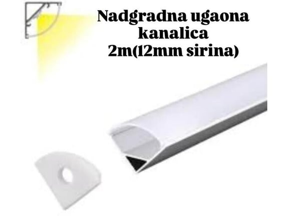 Aluminijumska ugaona kanalica sa difuzorom 2m 6454-2