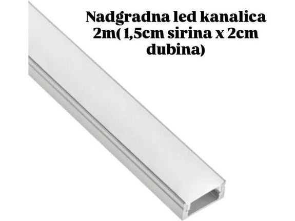 Aluminijumska nadgradna kanalica sa difuzorom 2m 6454-1