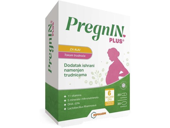 Inpharm PregnIN Plus tokom trudnoće - 30 + 30 kapsula