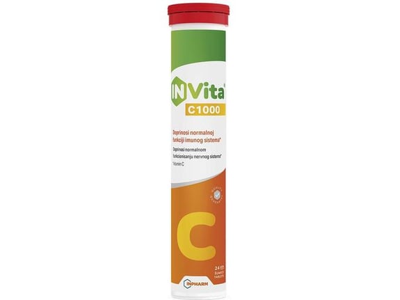 Inpharm InVita C1000 vitamin C - 24 šumeće tablete