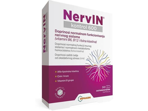 Inpharm NervIN Kontrol 600 za neuropatiju - 30 kapsula