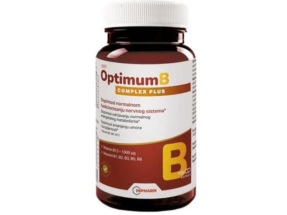 Inpharm Optimum B Complex Plus kompleks B vitamina - 100 kapsula