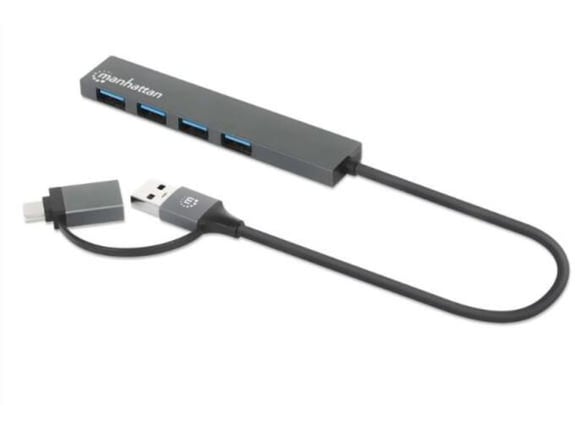 Manhattan USB-C/USB-A HUB 4 port 181006