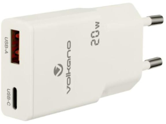 Volkano Kućni punjač Mighty Series VK-8063 20W GaN USB-A USB-C