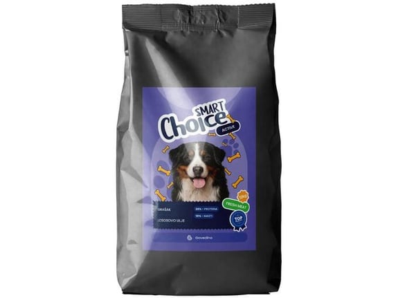 Smart Choice active kompletna hrana za odrasle pse sa govedinom i pirinčem 12kg