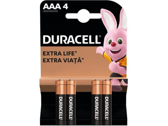 Duracell Baterije Duralock Basic AAA LR03/MN2400 4kom
