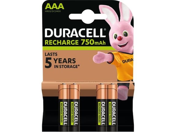 Duracell Punjive baterije AAA 4kom 750mAh