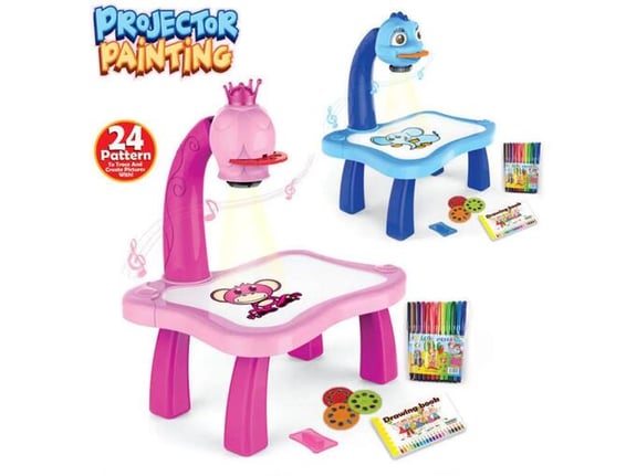Magični stočić za crtanje sa projektorom + 12 vodenih bojica
