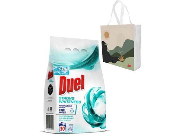 Duel Praškasti deterdžent Strong whiteness 2.7kg + ceger