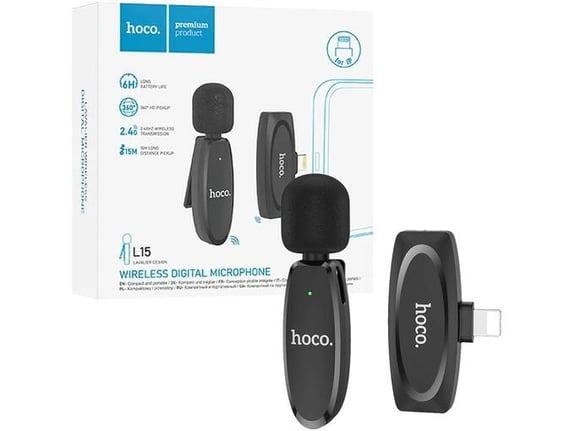 Hoco Bežični mikrofon sa Lightning konektorom - L15 Crystal Lavalier iPhone
