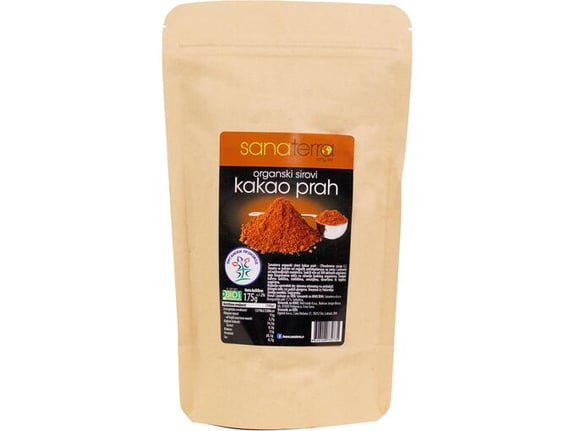 Sanaterra Organski sirovi kakao prah 175gr