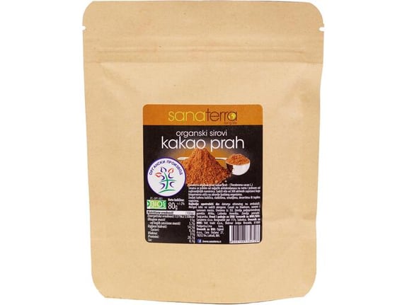 Sanaterra Organski sirovi kakao prah 80gr