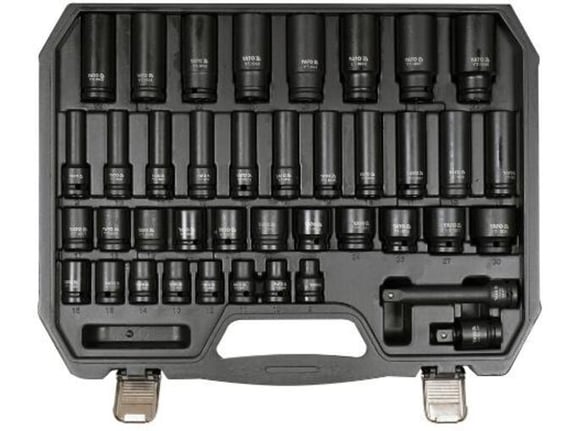 Yato garnitura alata nasadnih IMPAKT kratkih-dugih ključeva 1/2'' 40 delova