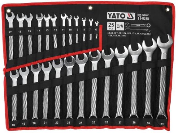 Yato garnitura viljuškasto okastih ključeva 6-32/25 komada