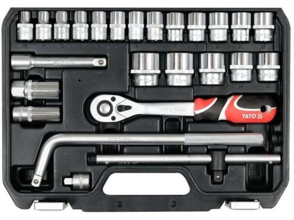 Yato garnitura alata nasadnih ključeva 1/2" 10-32 25 dela