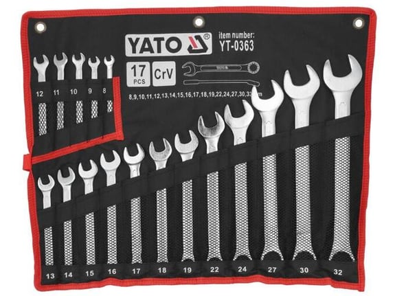 Yato garnitura viljuškasto okastih ključeva 8-32/17 komada