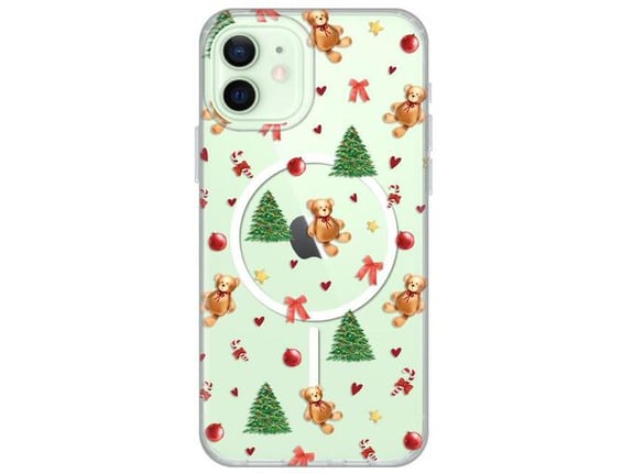 Maska za iPhone 12/12 Pro 61 Merry Bear Print Magsafe