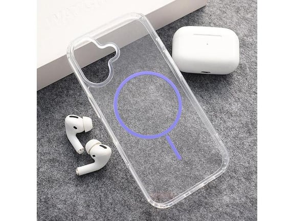 Maska za iPhone 17 ljubičasta Mag Case Clear Slim