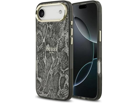Maska za iPhone Air Guess Python Pattern MagSafe Case crna