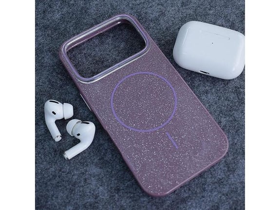 Maska za iPhone 17 Pro Max ljubičasta Mag Case Fashion Glitter