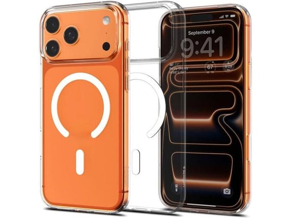 Maska za iPhone 17 Pro clear/white Spigen Liquid Crystal Mag MagSafe