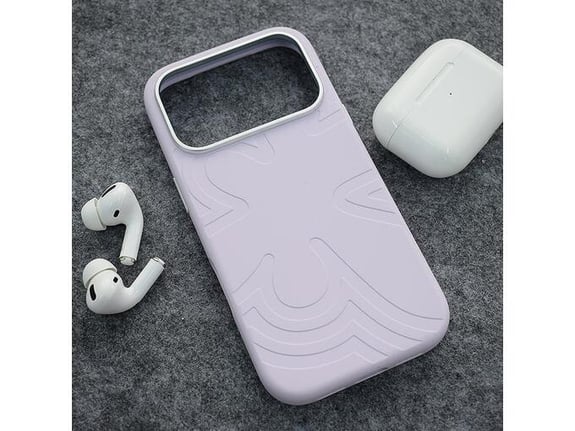 Maska za iPhone 17 Pro morandi purple Mag Case Abstract Flow