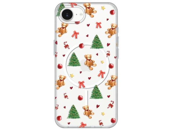 Maska za iPhone 16e 61 Merry Bear Print Magsafe
