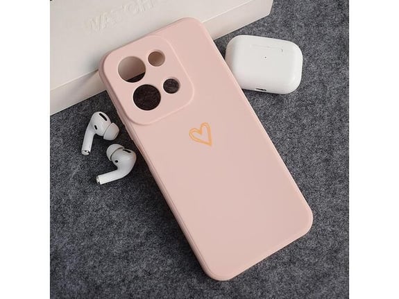 Maska za Xiaomi Redmi 15C (173mm) Golden Heartbeat roze