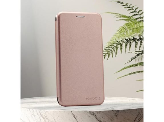 Maska za Samsung A37 5G/ A376B na preklop Nanobit Coral Book roze zlatna