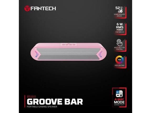 Bluetooth zvučnik Fantech BS160 GROOVE BAR pink