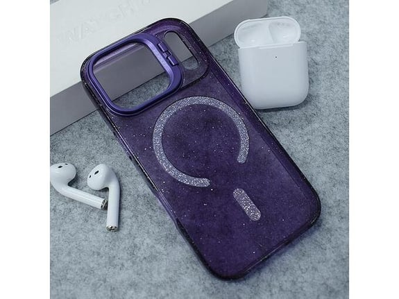 Maska za iPhone 17 Pro ljubičasta Mag Case Bling Camera Bracket