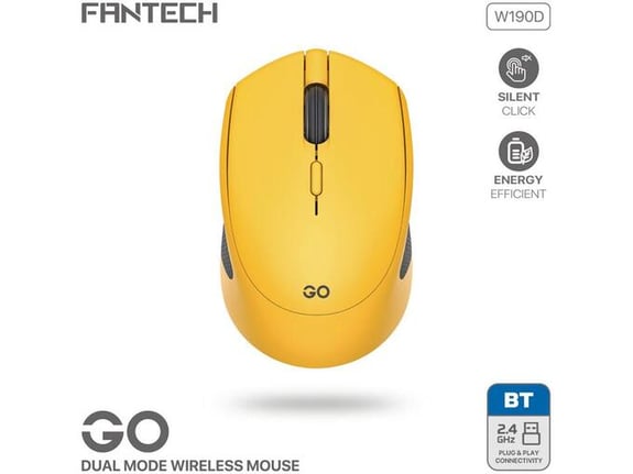 Miš kancelarijski Wireless Fantech W190 zuti