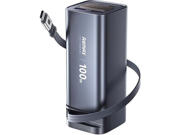 Power bank prenosiva baterija REMAX FC-22 100W sa teleskopskim kablom 20000mAh siva