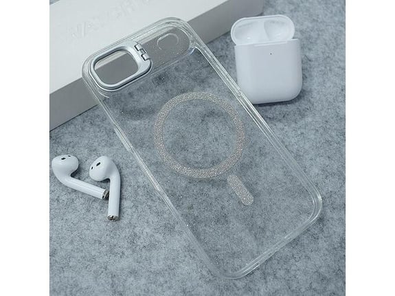 Maska za iPhone Air Mag Case Bling Camera Bracket srebrna