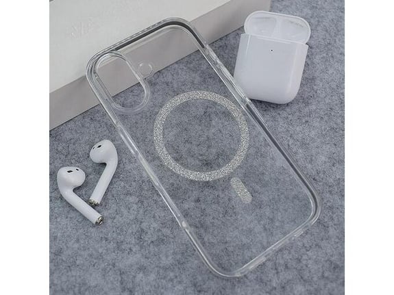 Maska za iPhone 17 Mag Case Bling srebrna