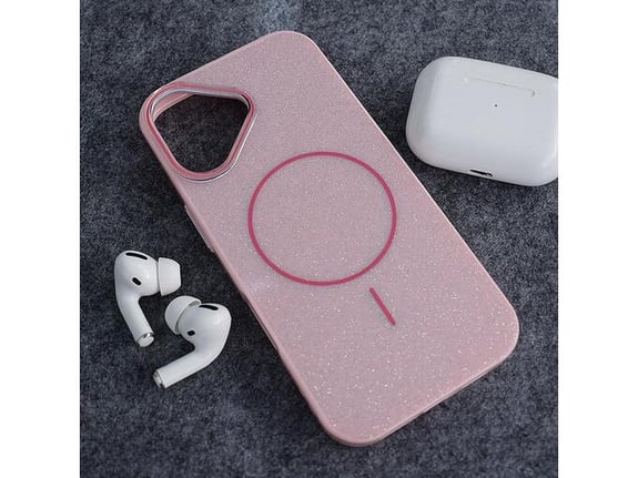 Maska za iPhone 17 Mag Case Fashion Glitter roze